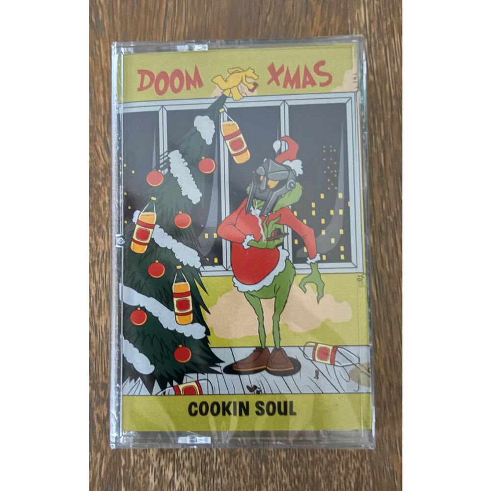 Cookin Soul – DOOM XMAS Cassette Tape  Red NEW And Sealed Never Opened.